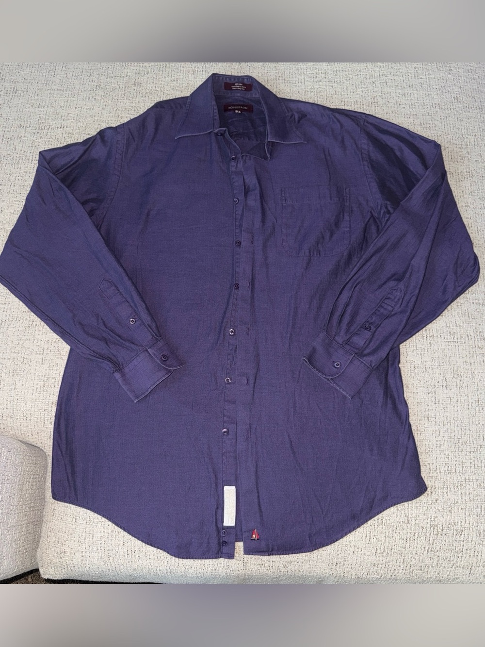 Nordstrom Men's Button-Up Shirt in Navy Purple